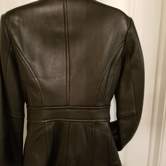 Ladies black Leather Jacket by Jones NY Size Small - Picture 12 of 16